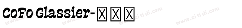 CoFo Glassier字体转换